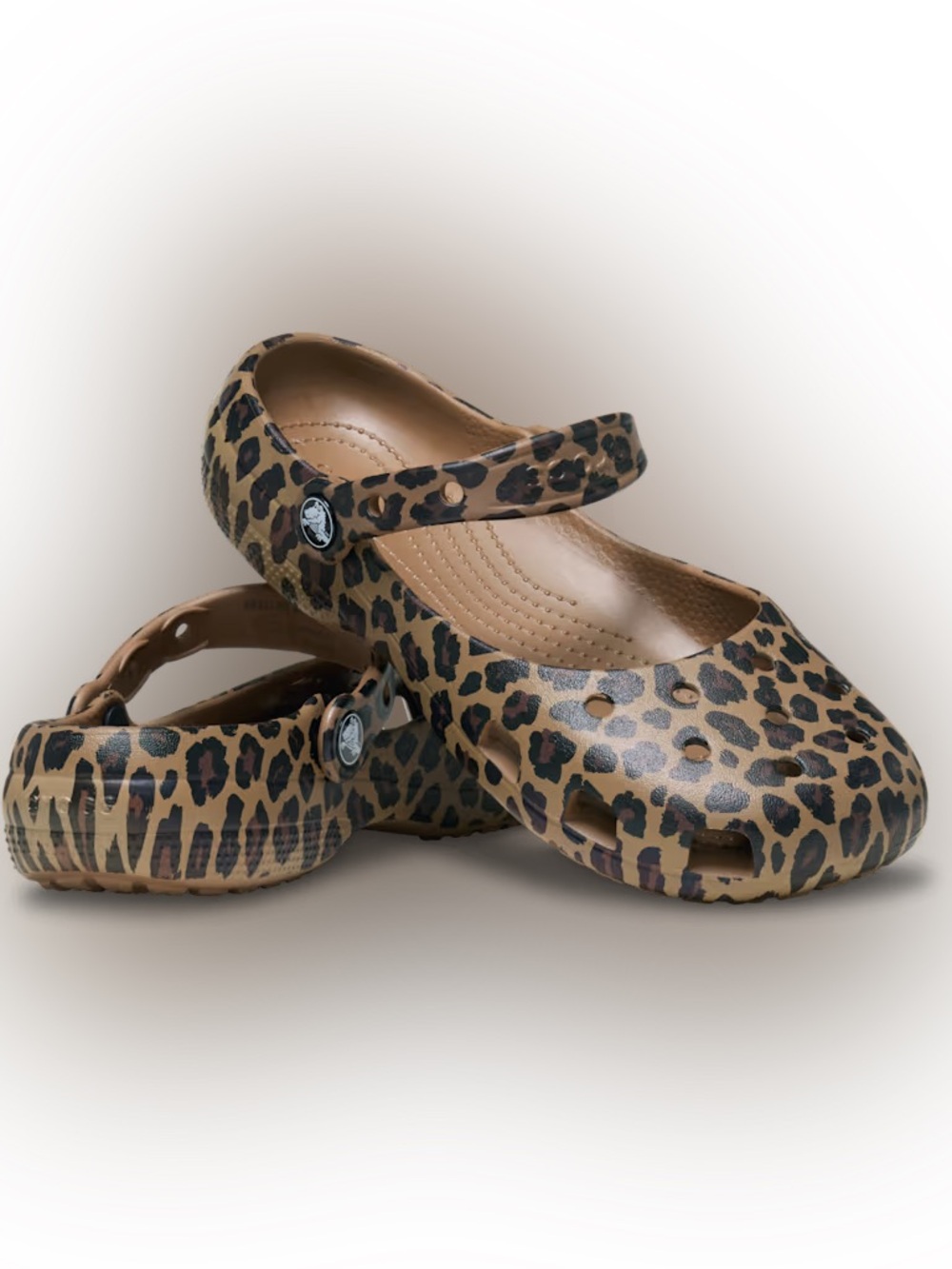 Crocs Ballet Flat Mary Jane Sepia/Leopard  (M5/W7) - Picture 7 of 8